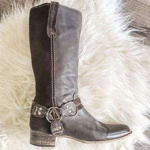 Bed Stü Opal leather harness boot